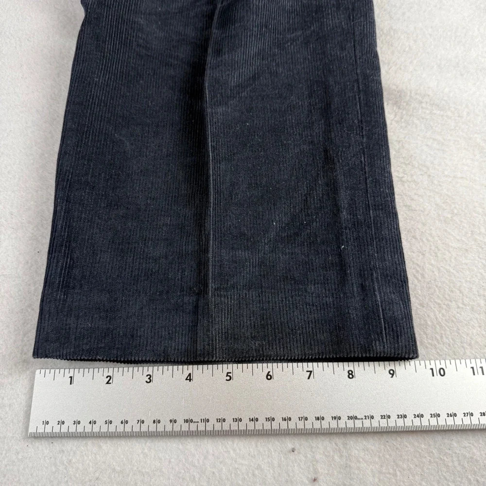 Reed St James Mens Pleated Corduroy Trousers Navy Blue 38x30 Straight Leg 03364